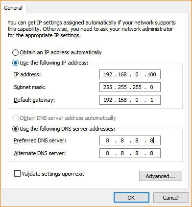 Thay đổi địa chỉ IP để kết nối lại Wifi